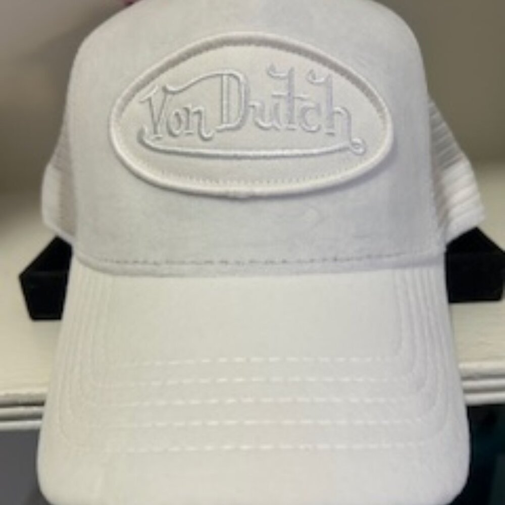 NEW - WHITE VON DUTCH TRUCKER CAP